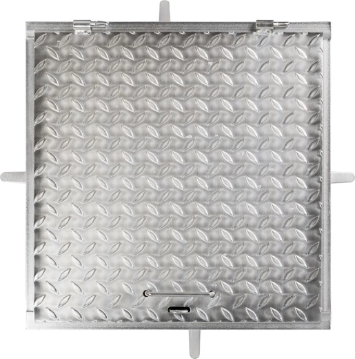 Pokrivna pločevina 500 × 500 mm, pocinkana, nosilnost 150 kg