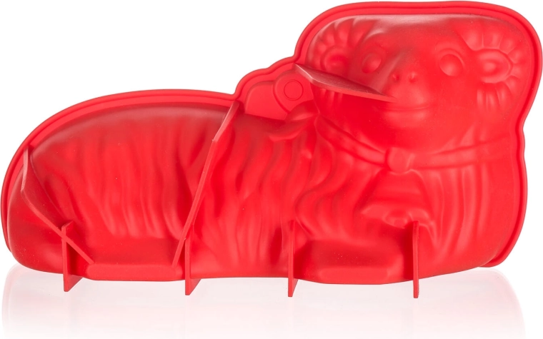 Silikonski model za jagnje 31 × 16 × 9 cm Culinaria rdeč