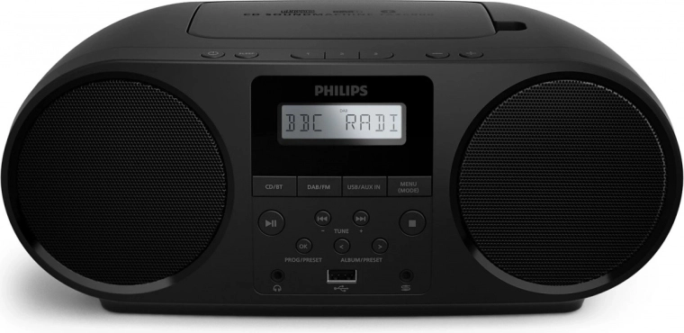 Prenosni radio in CD boombox PHILIPS TAZ6000 z DAB+⁄FM, Bluetooth in USB