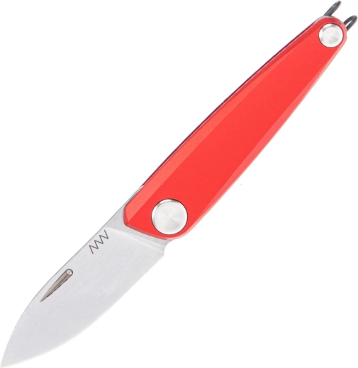 ANV Knives Z050-BB Red folding pocket knife 6.5 cm, stonewash, red aluminum