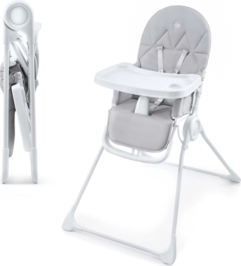 Kinderkraft jedilni stolček Binci light grey