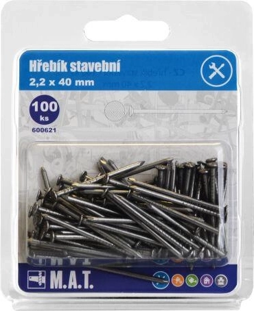 Gradbeni žeblji 40 × 2,2 mm, pakiranje 100 kos