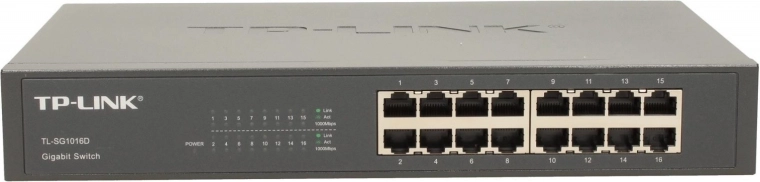 Gigabitno stikalo 16× RJ45, namizno, L2