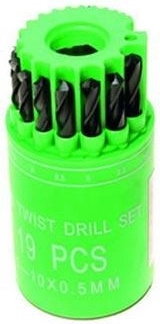 Komplet svedrov za kovino HSS 1–10 mm, 19-delni