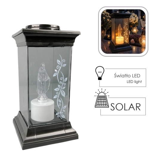 Solar lantern with the Virgin Mary LED 28 cm