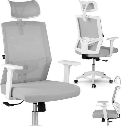 Ergonomski pisarniški stol iz mikromreže Sofotel Rotar, siv