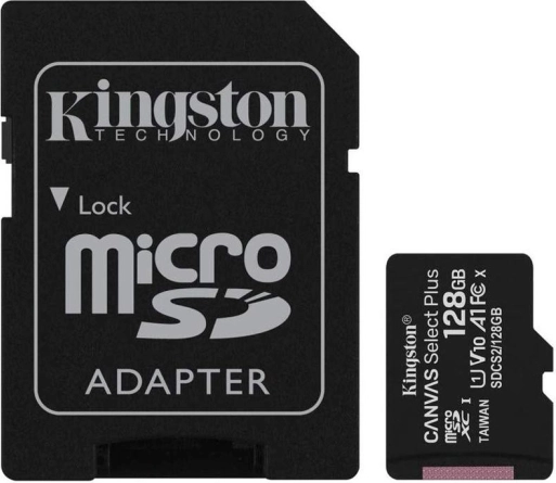 MicroSD kartica 128 GB Kingston Canvas Select Plus z adapterjem