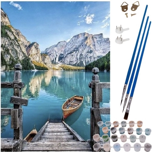 Slikanje po številkah – gorska pokrajina 40×50 cm na platnu