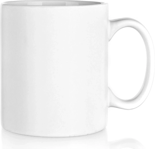 Keramična skodelica 350 ml, mat bela