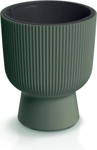 Cvetlični lonec z vložkom 24 cm temno zelen MILLY