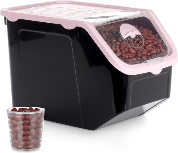 Plastični zaboj za sadje, zelenjavo in razsute živila s pokrovom 12 l