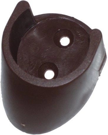 Stenski nosilec za zavesno/karnišno palico, plastika, bel, komplet 2 kosa