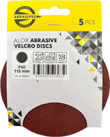 Brusni izseki s sprijemalnim trakom 115 mm, zrnatost 100 (5 kosov)
