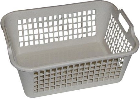 Plastična košara z ročaji 32 × 24 × 13 cm, mrežasta, mešanica barv