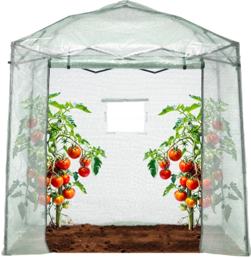 Zložljiv vrtni rastlinjak s torbo 2 × 1,37 × 2,34 m zelen