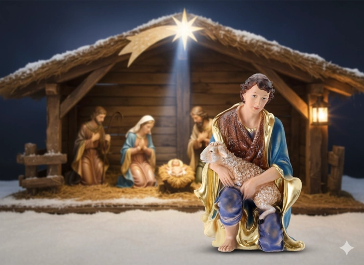 Figura pastirja za jaslice 60 cm