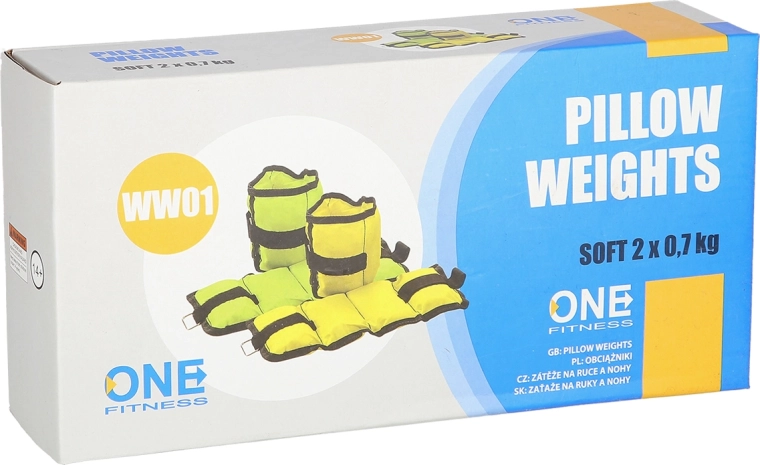 Uteži za zapestja in gležnje ONE FITNESS 2 × 0,7 kg – rumene