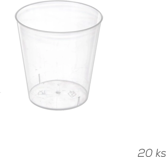 Transparent Plastic Shot Glasses 30 ml - 20 pcs