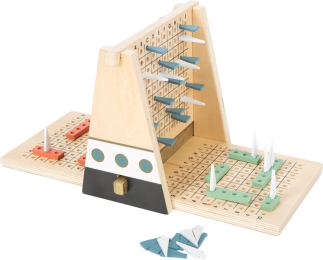 small foot strateška igra Ladje Gold Edition – lesena pomorska bitka