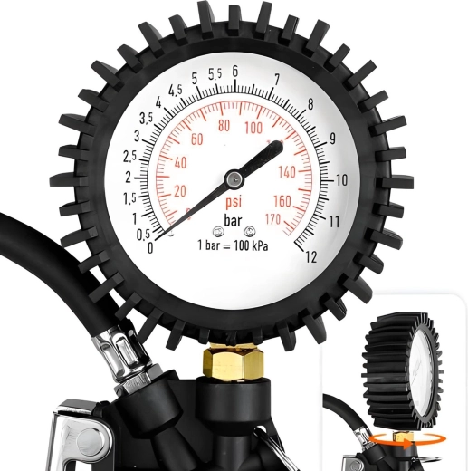 Velik manometer 10 cm za enostavno odčitavanje