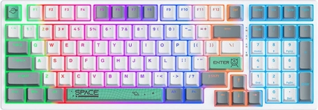 Mehanska tipkovnica ONIKUMA G38, 98 tipk, USB kabel, bela