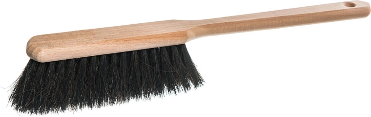 Ročna metlica s 4 vrstami ščetin z podaljšanim ročajem, lesen nelakiran