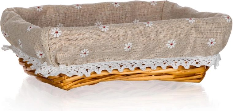 Pleteni košarica Daisy z bombažnim vložkom 22 × 16 × 6,5 cm