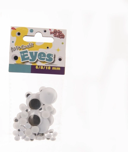 Self-Adhesive Wiggly Eyes for Crafts, 60 pcs