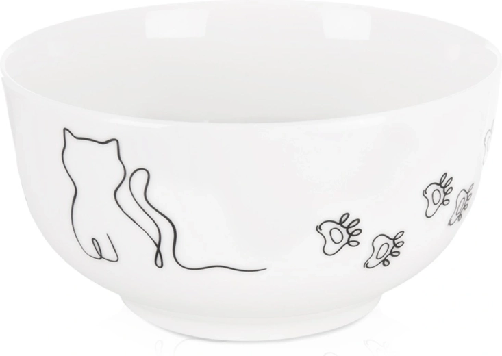 Porcelanasta skodelica Kotek 13 cm, 550 ml
