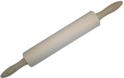 Obojeročni lesen valjar za testo 25,5 × 5,5 cm