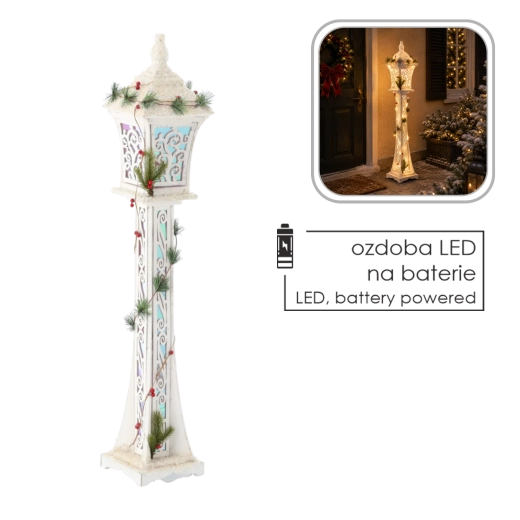 White Christmas LED Lantern 18 × 18 × 100 cm
