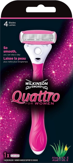 Women’s razor WILKINSON QUATTRO FOR WOMEN + 1 cartridge