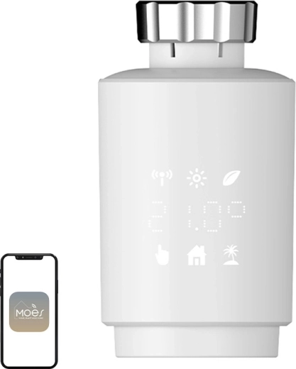 Moes TV02 ZigBee thermostatic radiator valve with LCD display