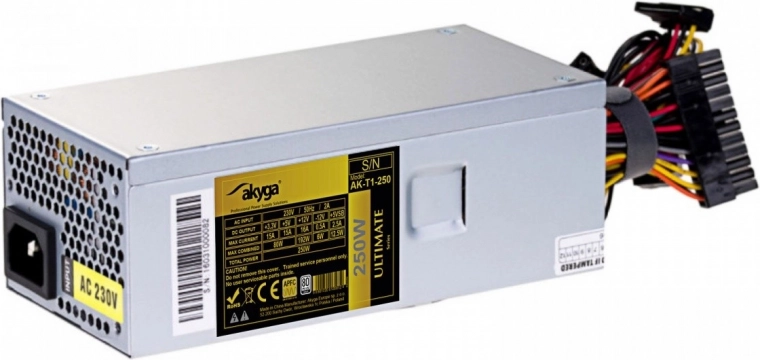 Akyga zmogljiv napajalnik TFX 250W 80+ Gold