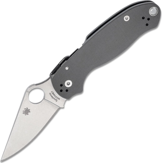 Spyderco Para 3 Maxamet siv žepni nož 7,6 cm s stonewash obdelavo in ročajem G10
