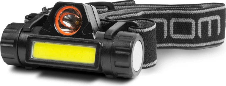 Polnilna naglavna svetilka COB in SMD LED