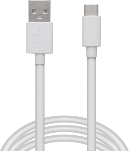 Polnilni podatkovni kabel USB-C, bel, 1 m