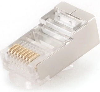 Shielded RJ45 FTP Category 5e Network Connector - 100 pcs
