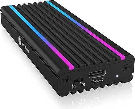 Aluminijasto ohišje za M.2 NVMe SSD z RGB osvetlitvijo USB‑C 10 Gb/s