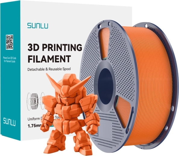 Sunlu PLA+ 2.0 filament za profesionalni 3D tisk 1,75 mm – sončno oranžna