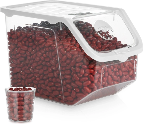 Prozorna posoda z zložljivim pokrovom za sadje in zelenjavo 12 l