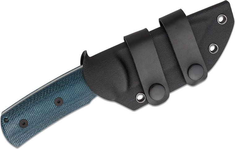 Ergonomic blue Micarta with a secure grip