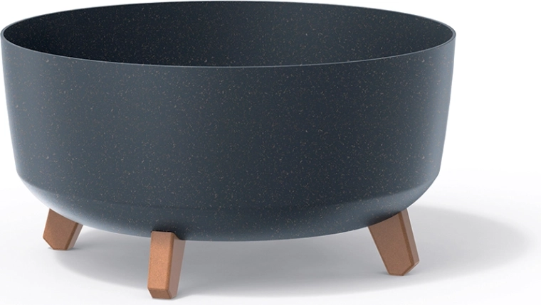 Cvetlični lonec Gracia Low Eco Wood 38 cm – antracit