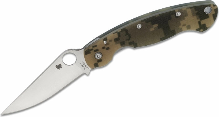 Spyderco Military Digital Camo taktični žepni nož 10,2 cm, satin, G10