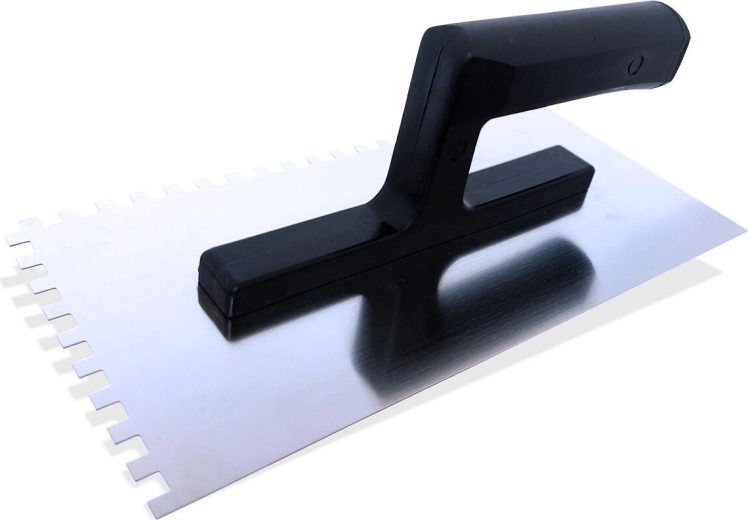 Nerjavno jekleno gladilo z zobmi 6 × 6 mm, 270 × 125 mm