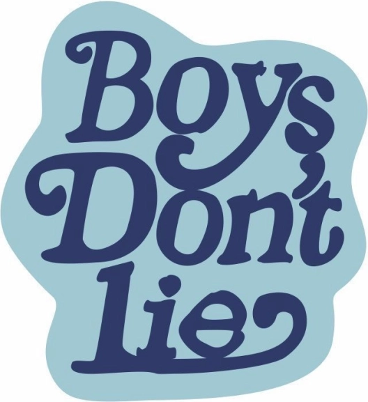Dekorativna mehka preproga "Boy's don't lie" 80 x 80 cm - modra