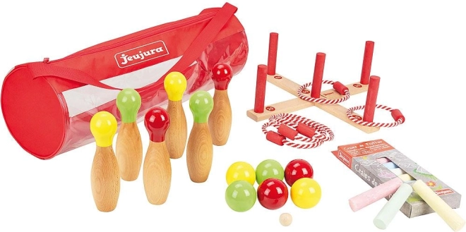 Jeujura lesena zbirka zunanjih iger