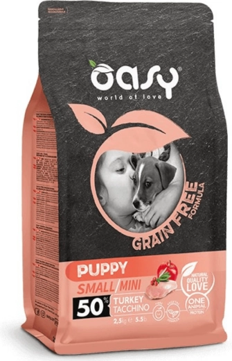 Oasy Grain Free Adult Small/Mini hrana za pse s puranjim mesom 2,5 kg