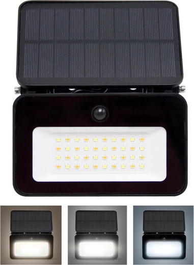 Solight solarni LED-reflektor s senzorjem 6 W, 660 lm, črn