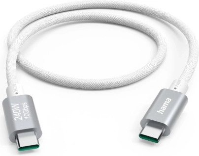 Hama polnilni in podatkovni kabel USB‑C na USB‑C 240 W